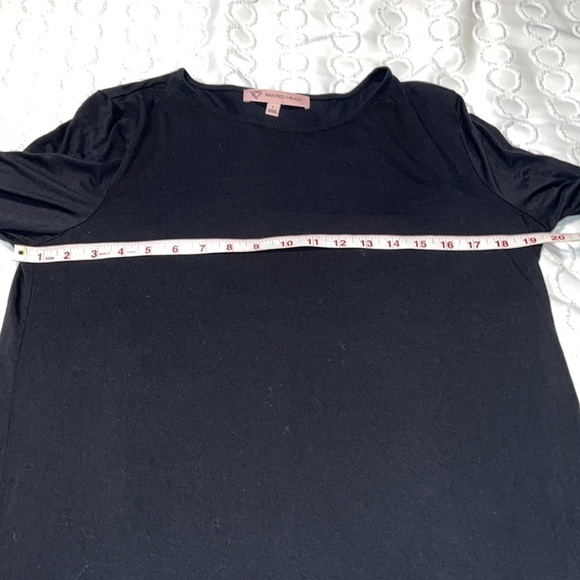 ❤️WOMENS large Painted Heart black ruffle sleeve top - Picture 5 of 6